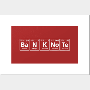 Banknote (Ba-N-K-No-Te) Periodic Elements Spelling Posters and Art